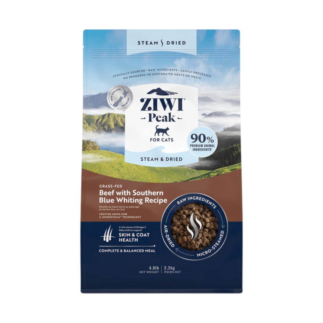 Ziwi Ziwipeak Cat Steam &amp; Dried Beef With Southern Blue Whiting (2.2kg)