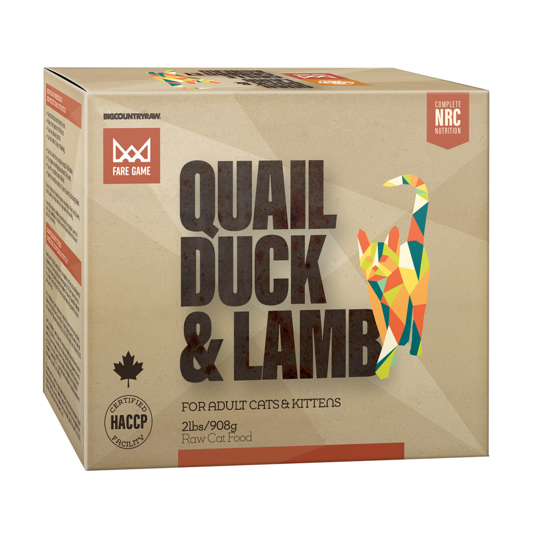 Big Country Raw Cat Fare Game Duck Quail &amp; Lamb (2lb)