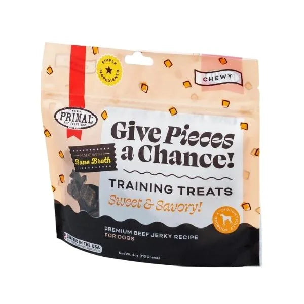 Primal Give Pieces a Chance Beef Jerky Treat (4oz) - Tail Blazers Etobicoke