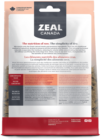 Zeal Canada Dog Beef Air-Dried (454g) - Tail Blazers Etobicoke