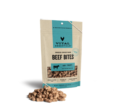 Vital Essentials Dog Freeze-Dried Beef BitesTreat (2.5oz) - Tail Blazers Etobicoke