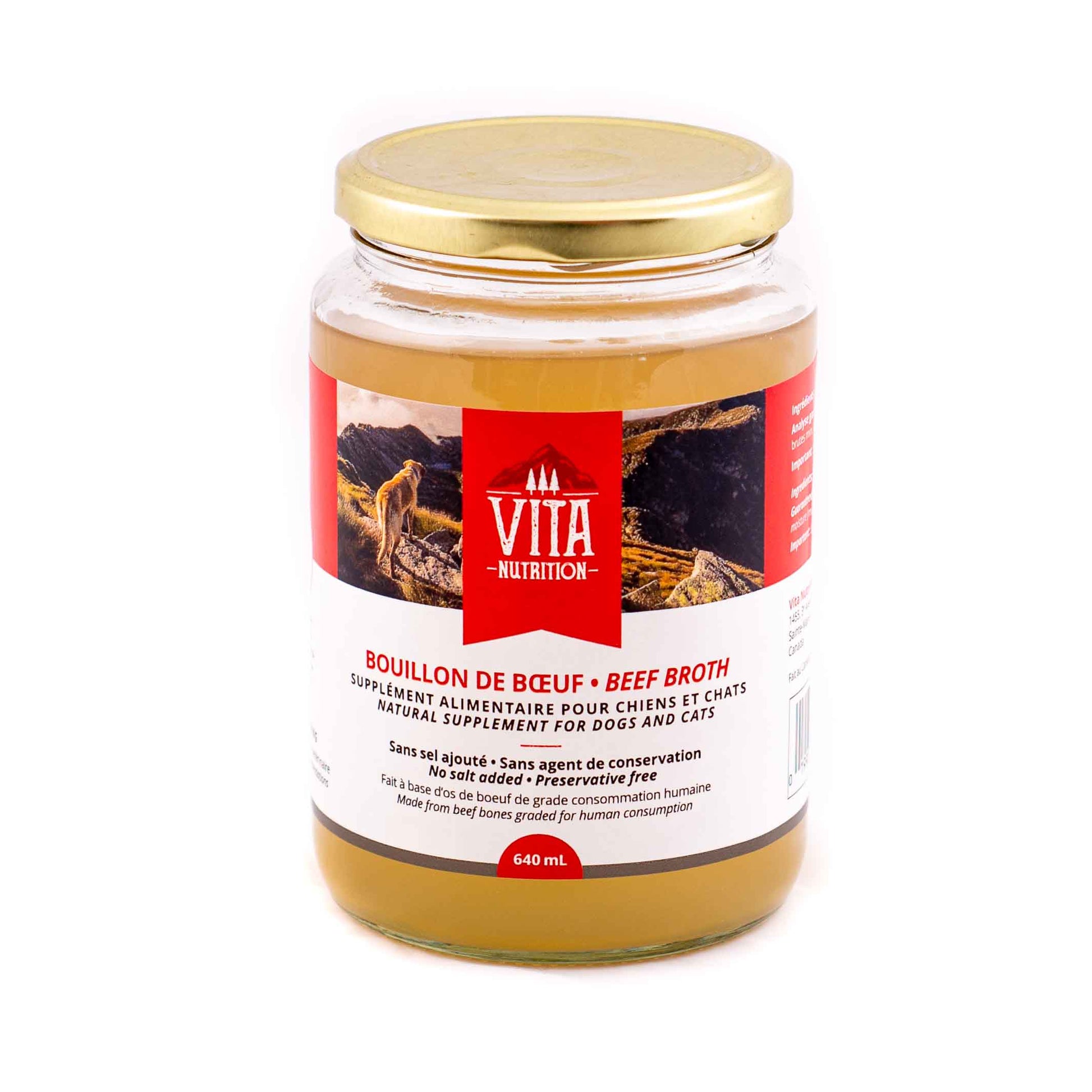 VITA NUTRITION BEEF BONE BROTH 415ML - Tail Blazers Etobicoke