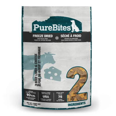 PureBites Freeze-Dried Beef Liver & Cheddar Cheese Treat (120g) - Tail Blazers Etobicoke