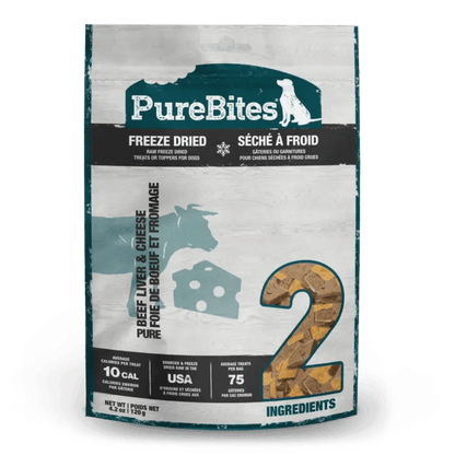 PureBites Freeze-Dried Beef Liver & Cheddar Cheese Treat (120g) - Tail Blazers Etobicoke
