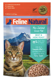 Feline Natural Freeze-Dried Beef & Hoki Feast (320g) - Tail Blazers Etobicoke