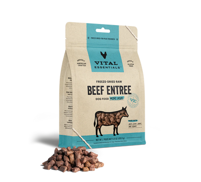 Vital Essentials Dog Freeze-Dried Beef Mini Nibs (25oz) - Tail Blazers Etobicoke