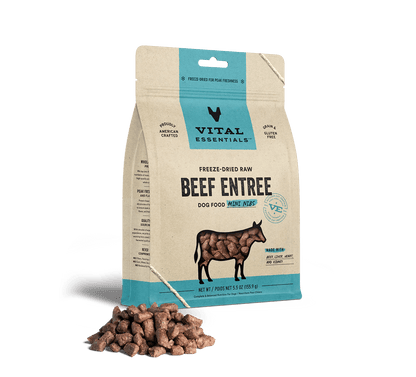 Vital Essentials Dog Freeze-Dried Beef Mini Nibs (25oz) - Tail Blazers Etobicoke