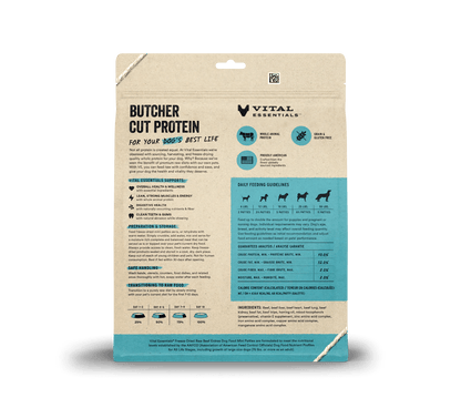 Vital Essentials Dog Freeze-Dried Beef Entree Mini Patties (14oz) - Tail Blazers Etobicoke