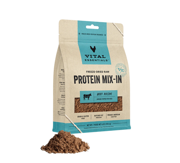 Vital Essentials Dog Freeze-Dried Beef Protein Mix-In Topper (6oz)