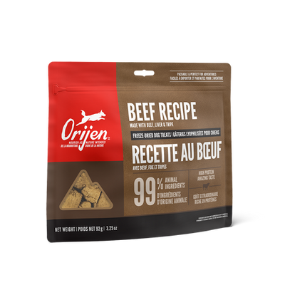 Orijen Freeze Dried Beef Dog Treat (92g) - Tail Blazers Etobicoke