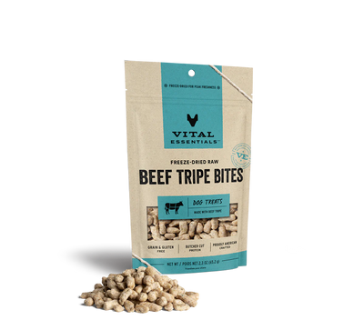 Vital Essentials Freeze-Dried Beef Tripe Nib Treat (2.3oz) - Tail Blazers Etobicoke