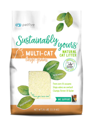 SUSTAINABLY YOURS CAT LITTER LG GRN 26LB - Tail Blazers Etobicoke