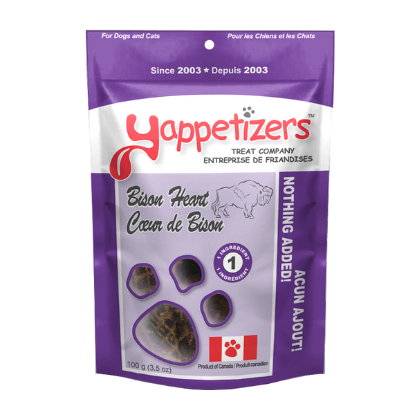 Yappetizers Dehydrated Bison Heart (100g)