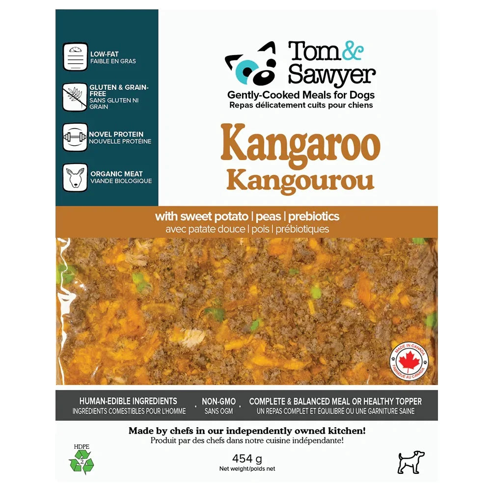 Tom&Sawyer Cooked Frozen Dog Food - Kangaroo 454 g