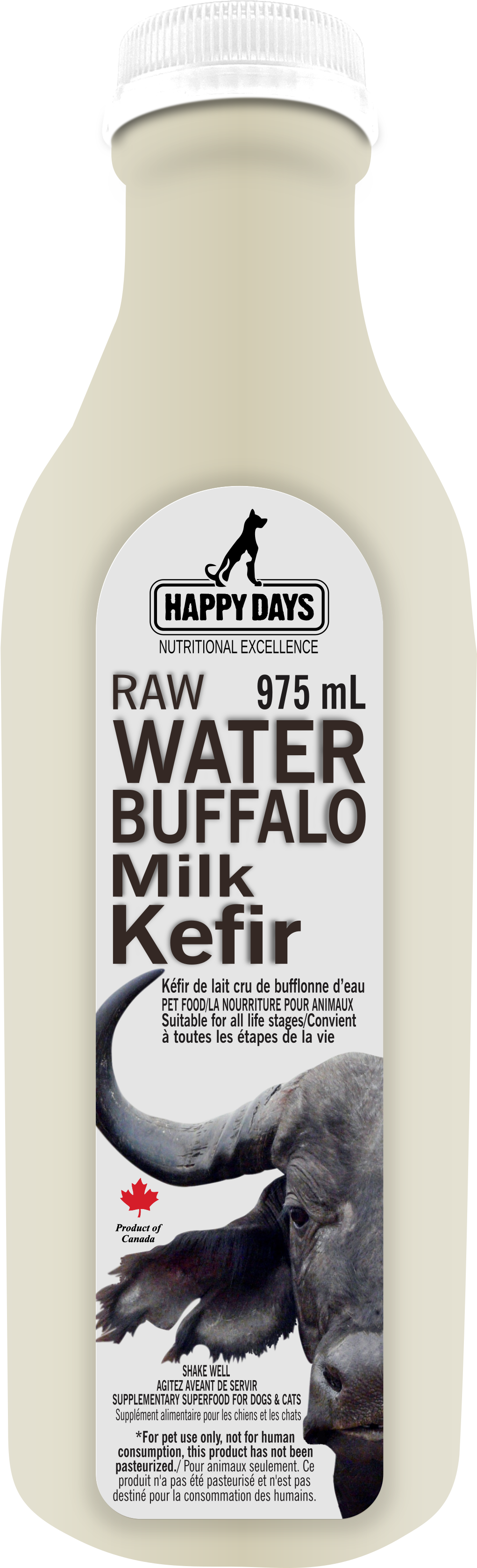 Happy Days Raw Buffalo Milk Kefir (975ml)
