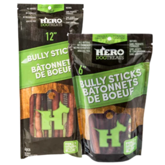 Hero Barktastic Bully Sticks (6" - 12pk) - Tail Blazers Etobicoke