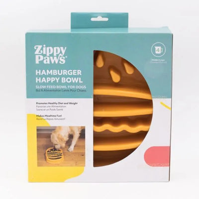 Zippy Paws happy Bowl Hamburger Slow Feeder - Tail Blazers Etobicoke
