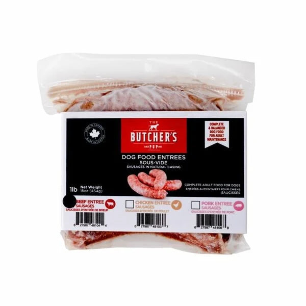 BUTCHER'S PUP SAUSAGE BEEF 1LB