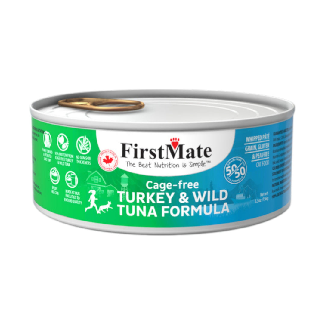 Firstmate Grain Free 50/50 Turkey/Tuna Cat Can (5.5oz)