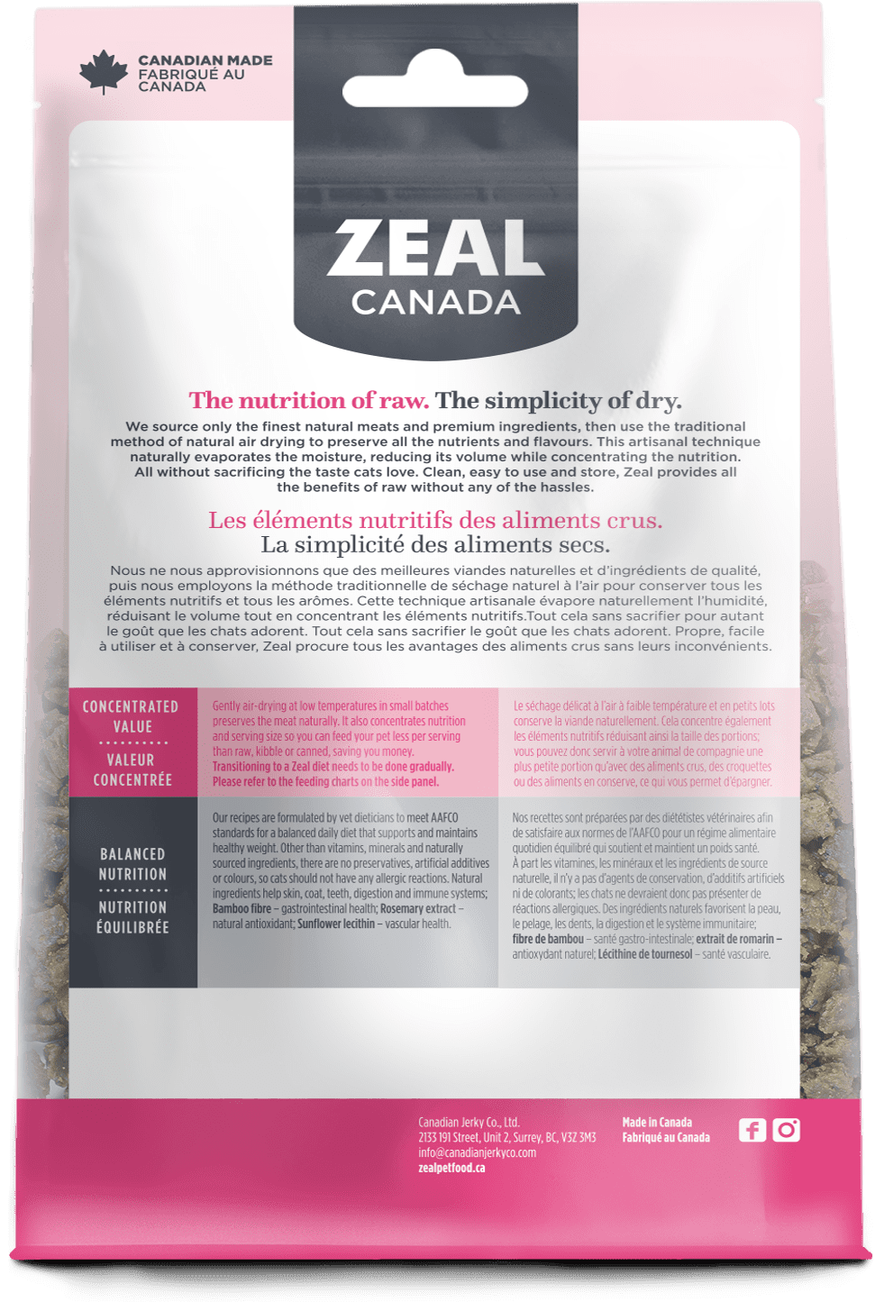 Zeal Canada Cat Turkey & Salmon Air-Dried (400g) - Tail Blazers Etobicoke