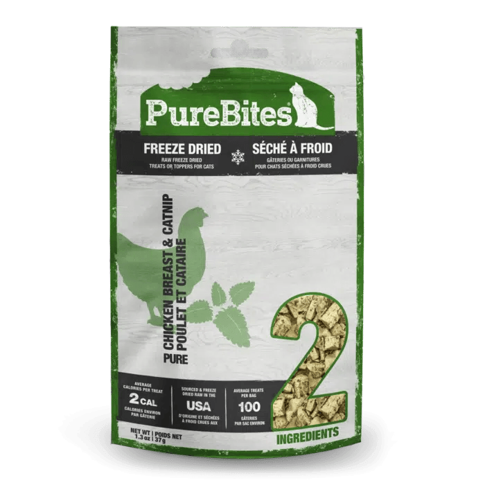 PureBites Cat Freeze-Dried Chicken Breast & Catnip Treat (37g) - Tail Blazers Etobicoke
