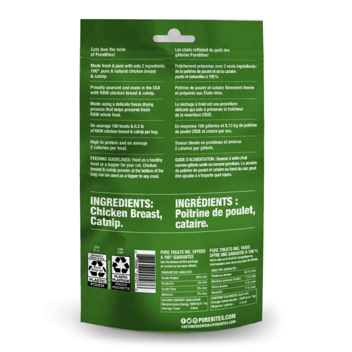 PureBites Cat Freeze-Dried Chicken Breast & Catnip Treat (37g) - Tail Blazers Etobicoke