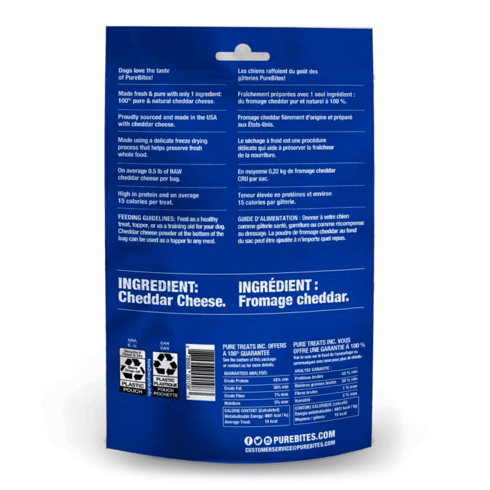 PureBites Freeze-Dried Cheddar Cheese Treat (120g) - Tail Blazers Etobicoke