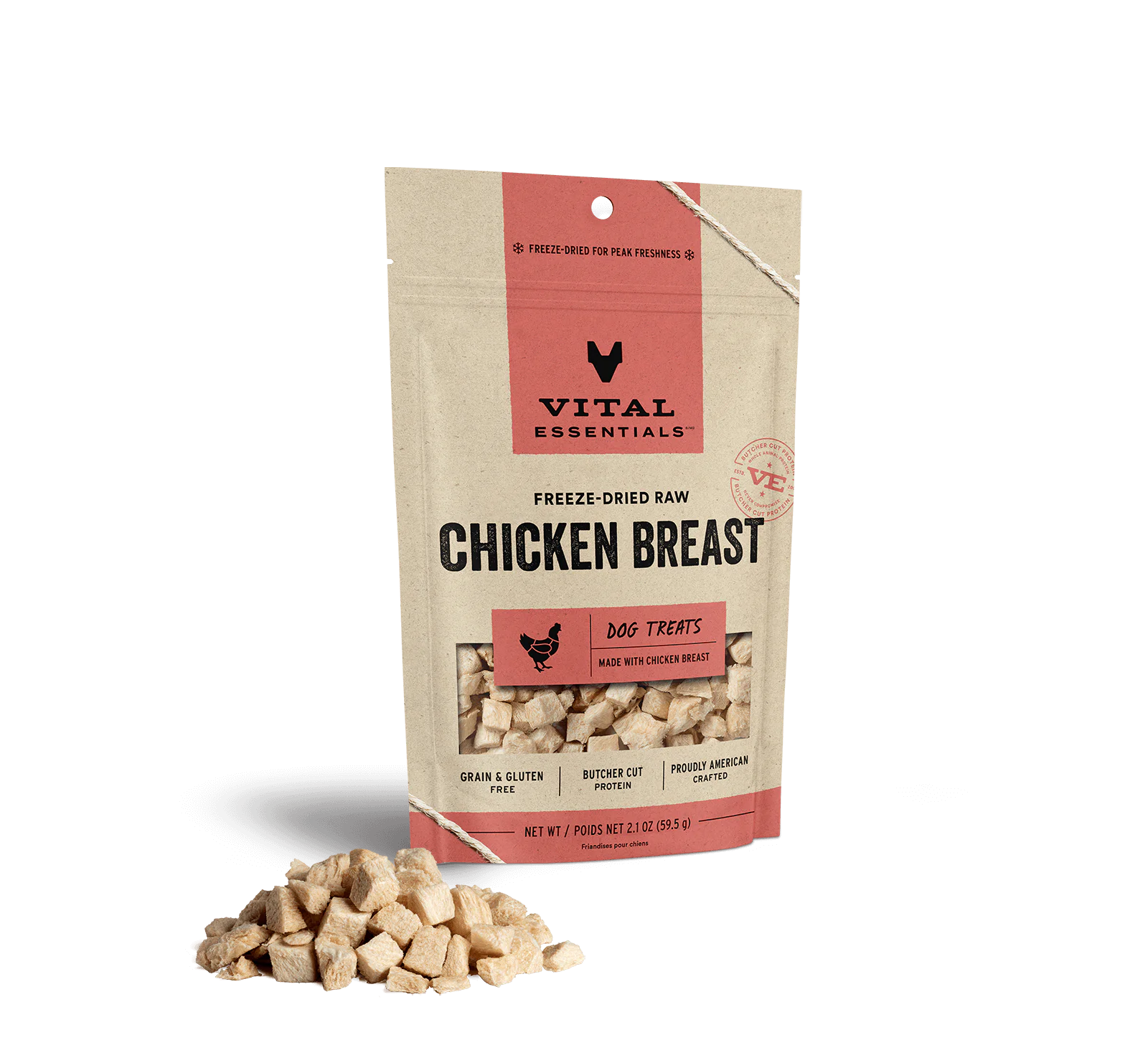 Vital Essentials Dog Freeze-Dried Chicken Breast Treat (2.1oz) - Tail Blazers Etobicoke