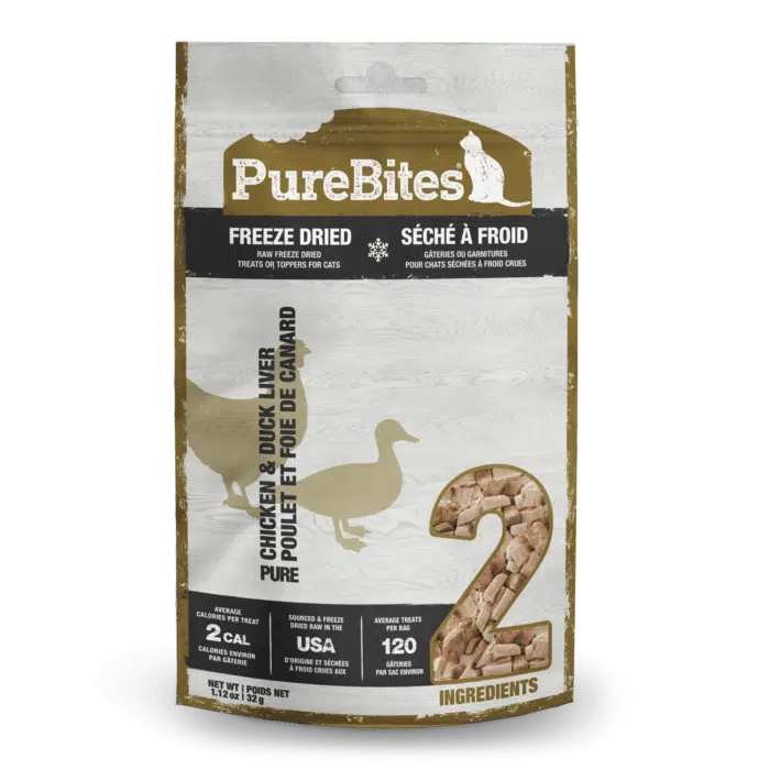 PureBites Cat Freeze-Dried Chicken Breast & Duck Liver Treat (32g) - Tail Blazers Etobicoke