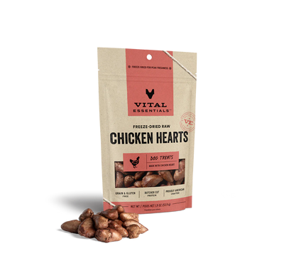 Vital Essentials Dog Freeze-Dried Chicken Hearts Treat (3.75oz) - Tail Blazers Etobicoke
