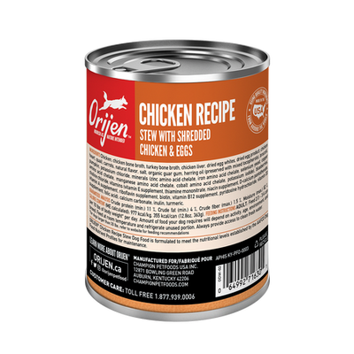 Orijen Chicken Recipe Stew Dog Can - Tail Blazers Etobicoke