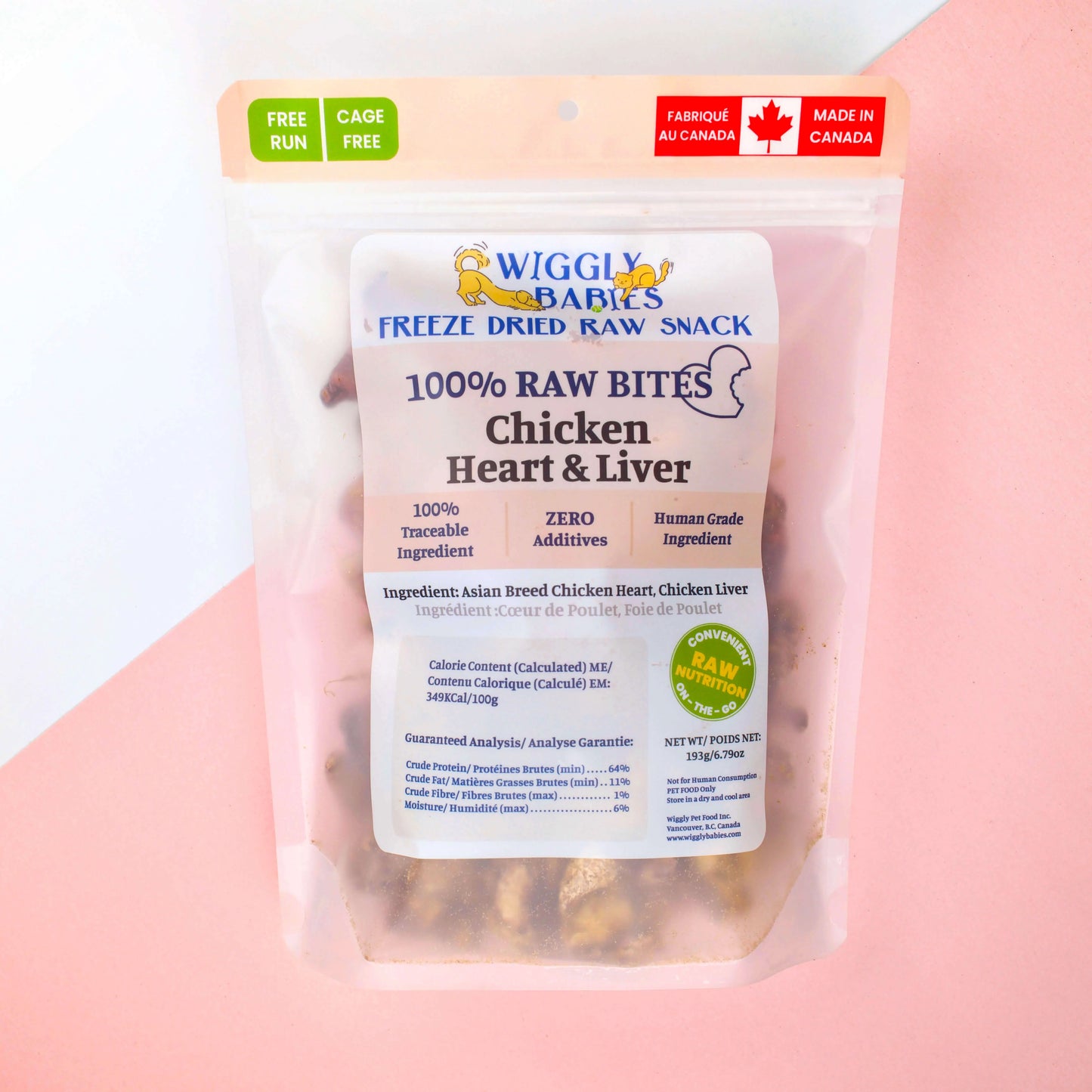 Wiggly Babies Freeze-Dried Chicken Heart/Liver (193g)