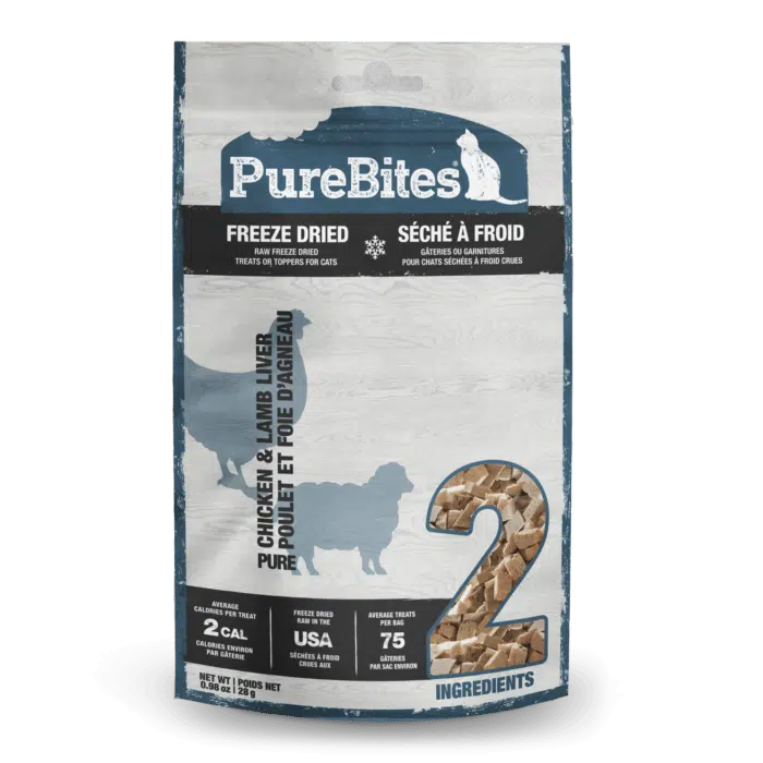 PureBites Cat Freeze-Dried Chicken Breast & Lamb Liver Treat (28g) - Tail Blazers Etobicoke