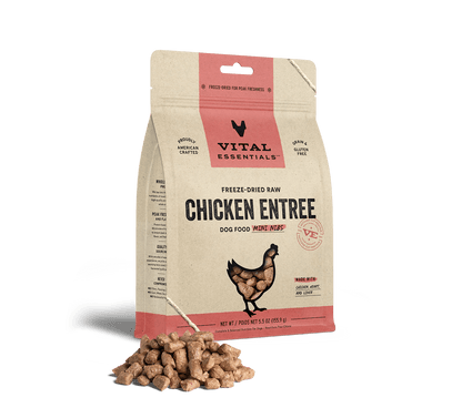 Vital Essentials Freeze-Dried Dog Chicken Mini Nibs (14oz) - Tail Blazers Etobicoke