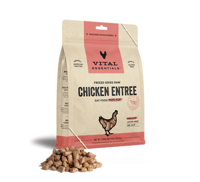 Vital Essentials Cat Freeze-Dried Chicken Mini Nibs (12oz) - Tail Blazers Etobicoke