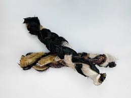 Grand Valley Quail Pet Beef Hide Braided With Fur Bulk