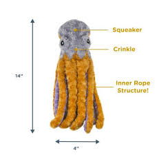 TTAILS PLUSH OCTOPUS W/SQUEAKER 20"