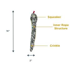 Tall Tails Stuffless Snake With Squeaker (16")