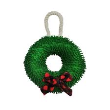 Tall Tails Plush Wreath Tug Green (6")