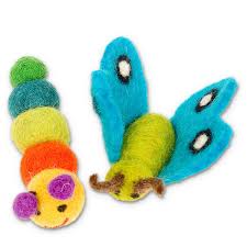 Karma Cat Wool Felt Catepillar &amp; Butterfly