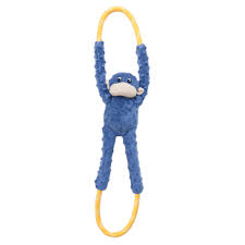 ZIPPY PAWS ROPE TUGZ MONKEY BLUE