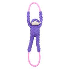 ZIPPY PAWS ROPE TUGZ MONKEY PURPLE