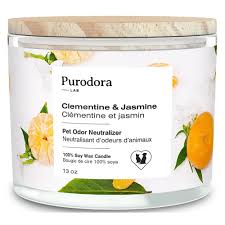 Purodora Pet Odor Neutralizer Candle Clementine &amp; Jasmine
