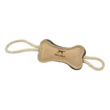 TTAILS LEATHER BONE TUG NATURAL 16"