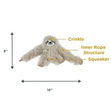 Tall Tails Plush Sloth With Squeaker (16")