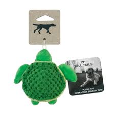Tall Tails Plush Turtle With Squeaker (4")