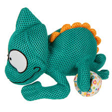 Go Dog Chameleon Squeaker Teal Medium