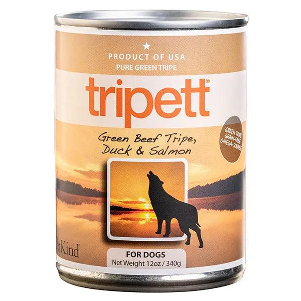 TRIPETT BEEF W/DUCK&SALM DOG CAN 396G