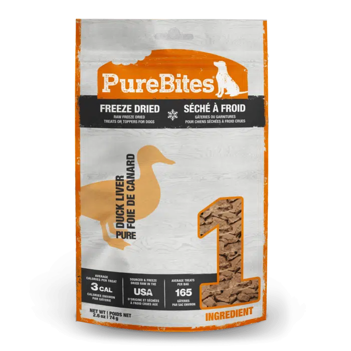 PureBites Freeze-Dried Duck Liver Treat (74g) - Tail Blazers Etobicoke