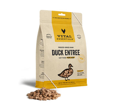 Vital Essentials Cat Freeze-Dried Duck Mini Nibs (12oz) - Tail Blazers Etobicoke